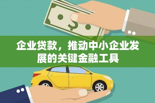 西塞山企业贷款，推动中小企业发展的关键金融工具