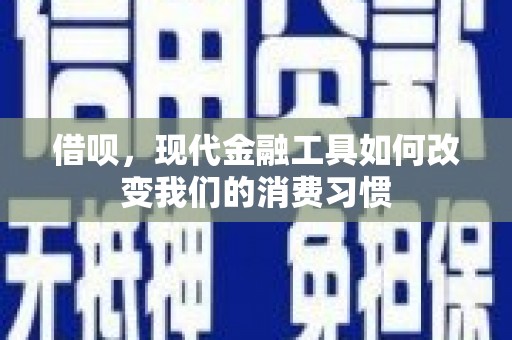 西塞山借呗，现代金融工具如何改变我们的消费习惯