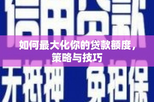 西塞山如何最大化你的贷款额度，策略与技巧