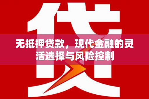 西塞山无抵押贷款，现代金融的灵活选择与风险控制