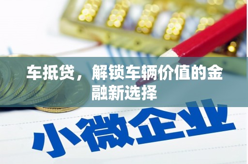 西塞山车抵贷，解锁车辆价值的金融新选择