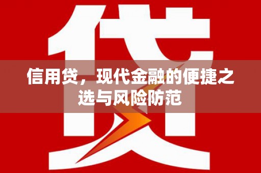 西塞山信用贷，现代金融的便捷之选与风险防范