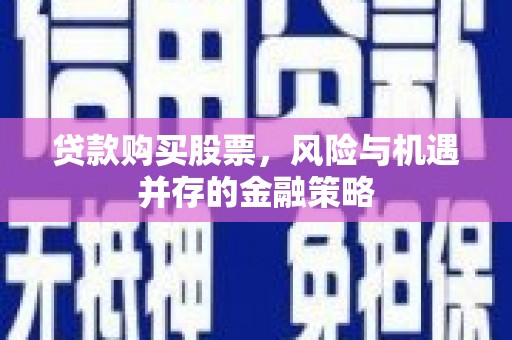西塞山贷款购买股票，风险与机遇并存的金融策略