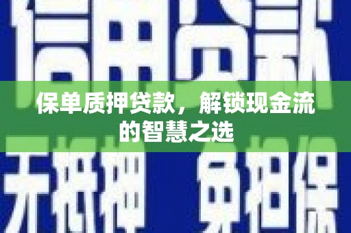 西塞山保单质押贷款，解锁现金流的智慧之选