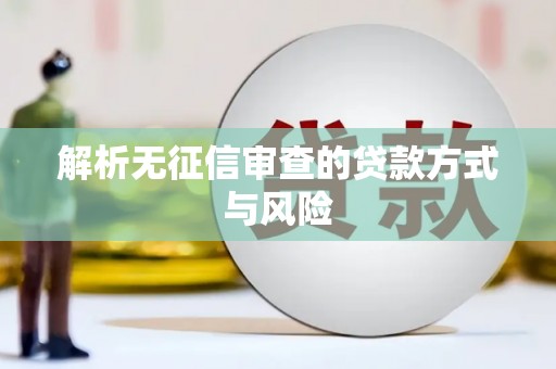 西塞山解析无征信审查的贷款方式与风险