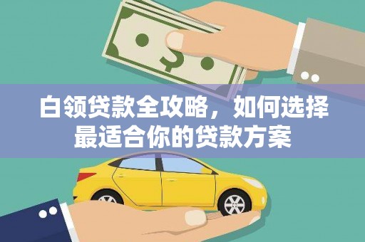 西塞山白领贷款全攻略，如何选择最适合你的贷款方案